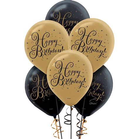 happy birthday balloons black|black balloons for party.